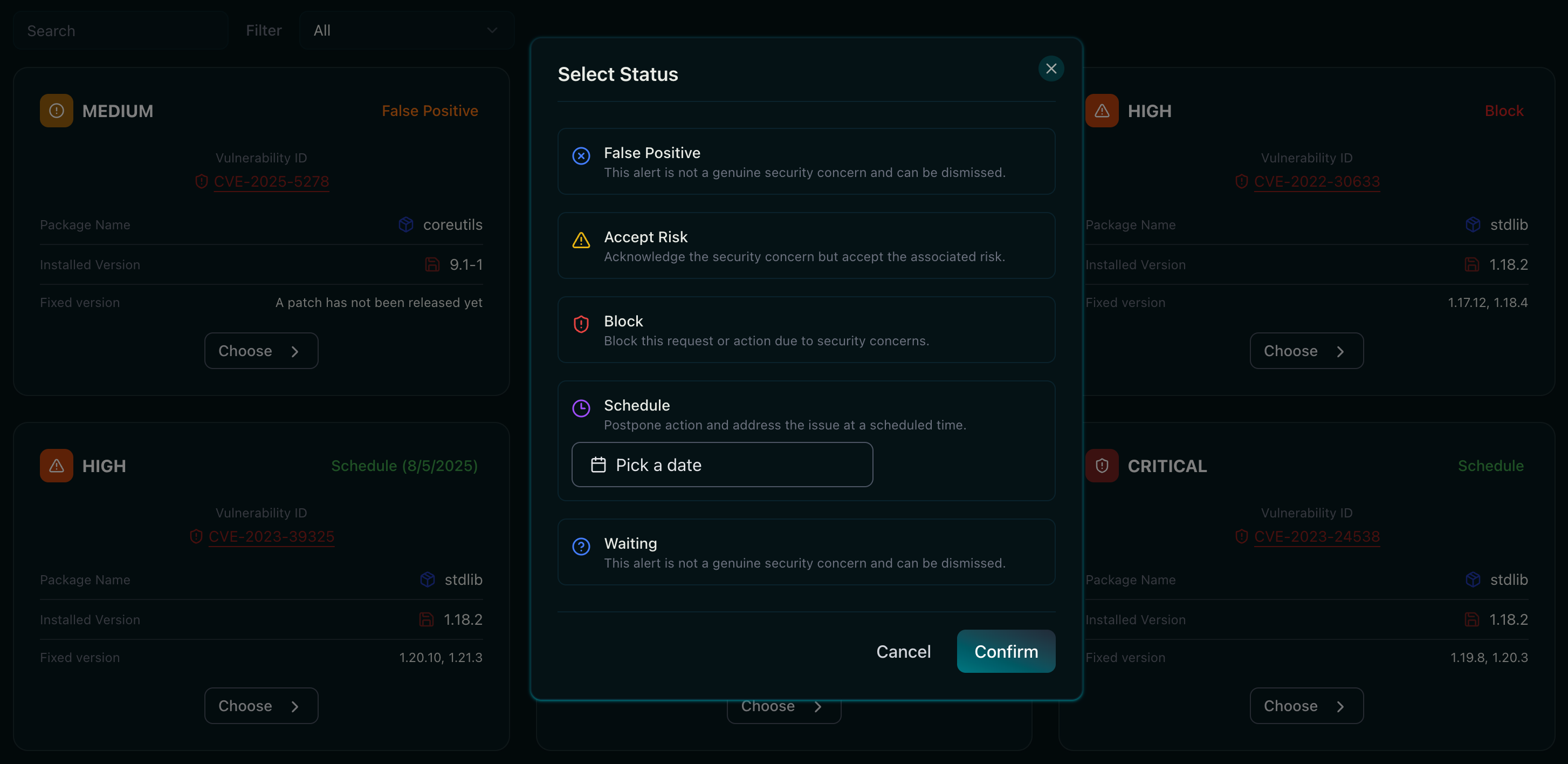 ENOCSI Choice-Driven view — approve/deny in pipeline